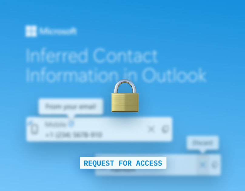 Blurred and locked cover image for 'Inferred contacts in outlook mail'